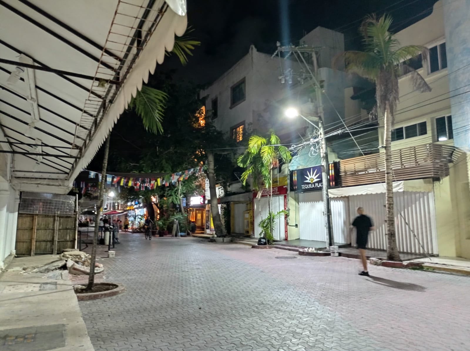 Locales cerrados en la Quinta Avenida de Playa del Carmen tras el cierre de alrededor de 70 negocios durante 2026