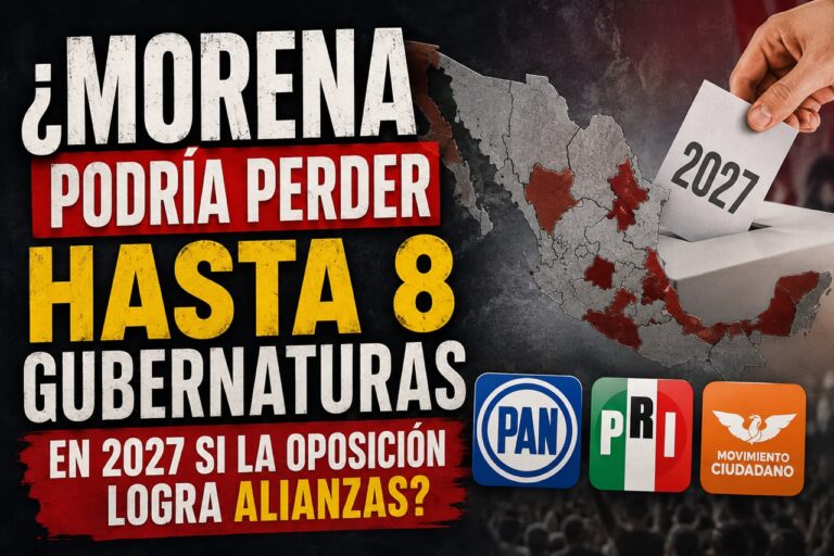 Morena podría perder hasta ocho gubernaturas en las elecciones en 2027